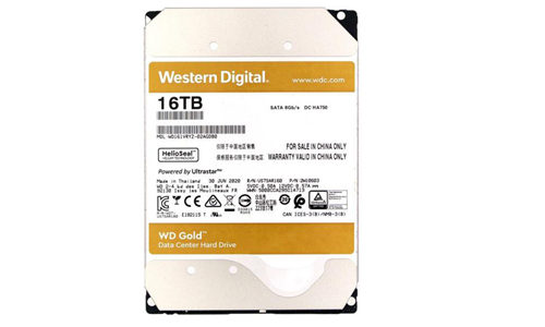 WD161VRYZ 西部数据（WD） 企业级硬盘  16T（氦气） 金盘